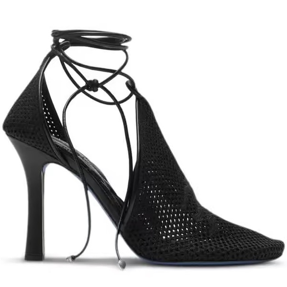 BURBERRY NWT Ankle Wrap Mesh Knit Pump - Picture 1 of 13